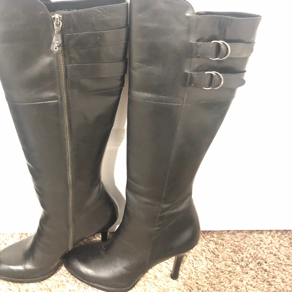 Cole Haan Knee high leather Nike air boots NWOT